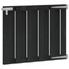 vidaXL Vrtna vrata 100 x 80 cm WPC in aluminij Črna