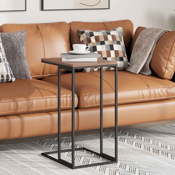 vidaXL Klubska mizica črna 40x30x59 cm konstruiran les