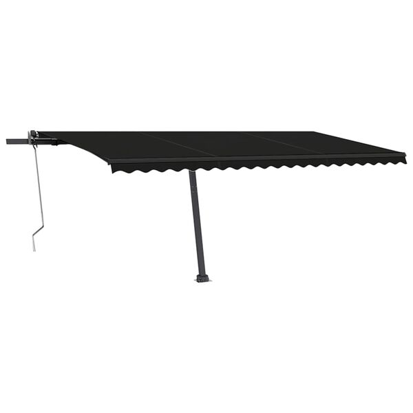 vidaXL Prostostoječa avtomatska tenda 500x350 cm antracitna