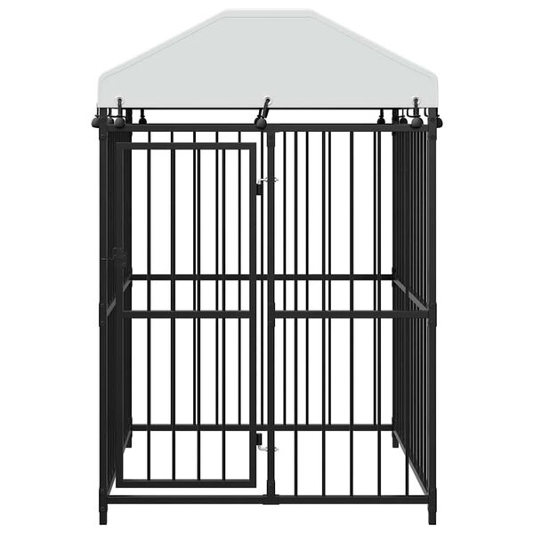 vidaXL Zunanji pasji boks s streho 120x120x150 cm