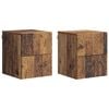 vidaXL Stenski nočni omarici 2 pcs Star les 34,5 x 33 x 40 cm