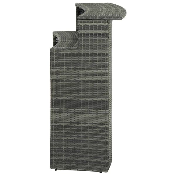 vidaXL Vrtna barska miza siva 120x55x110 cm poli ratan