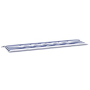 vidaXL Blazina za klop Oxford tkanina Modra črta 180 x 50 x 3 cm