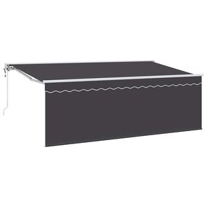 vidaXL Vlečna tenda Antracit 350 x 200 cm Poliester in aluminij