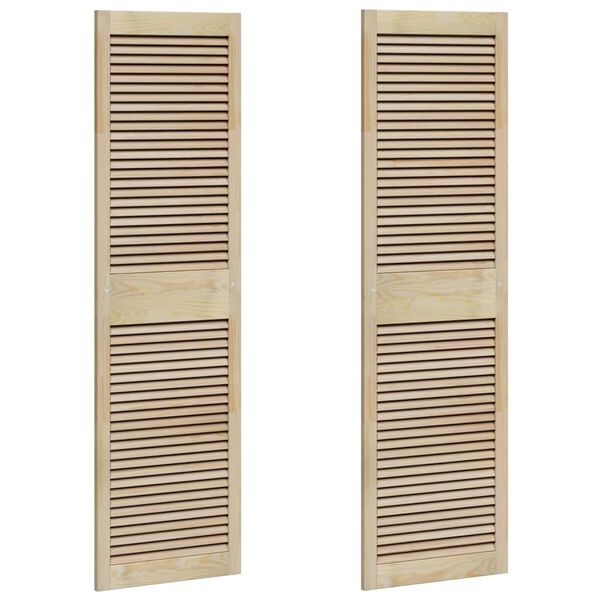 vidaXL Vrata omare z vrati 2 pcs Naravna 170 x 2,1 x 49,5 cm