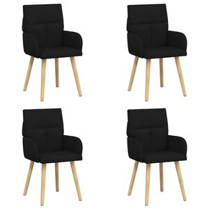 vidaXL Jedilni stoli 4 kos Blago Črna 60 x 56 x 93 cm