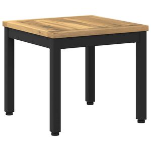 vidaXL Klubska miza Bela in črna 40 x 40,5 x 36 cm Masiven les akacije