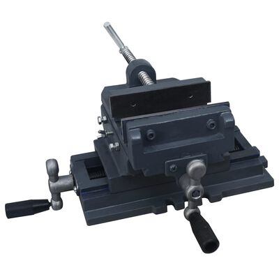 vidaXL Ročni prečni primež za vrtalni stroj 127 mm
