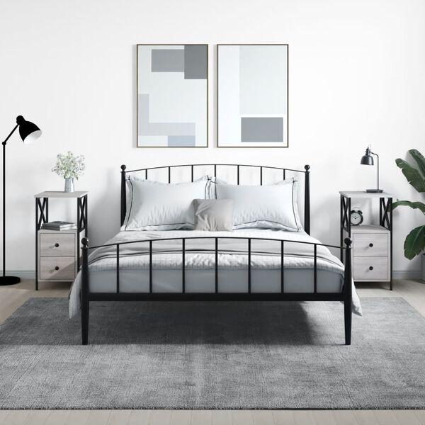 vidaXL Nočna omarica 2 kosa siva sonoma 34x35,5x70 cm inženirski les