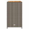 vidaXL Za omarice Siva 70 x 50 x 87 cm Poliester in Roly Rattan