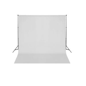 vidaXL Podporni sistem za ozadje 600 x 300 cm bele barve