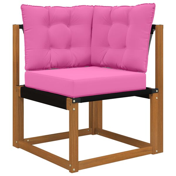 vidaXL Zunanja blazina za kavč 3 pcs Roza Poliester