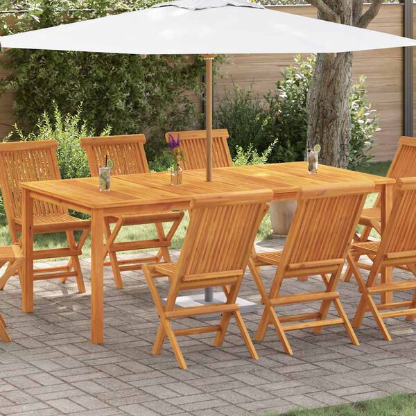 vidaXL Vrtna miza 200x100x74 cm trden akacijev les