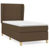 vidaXL Box spring postelja z vzmetnico temno rjav 90x190 cm blago