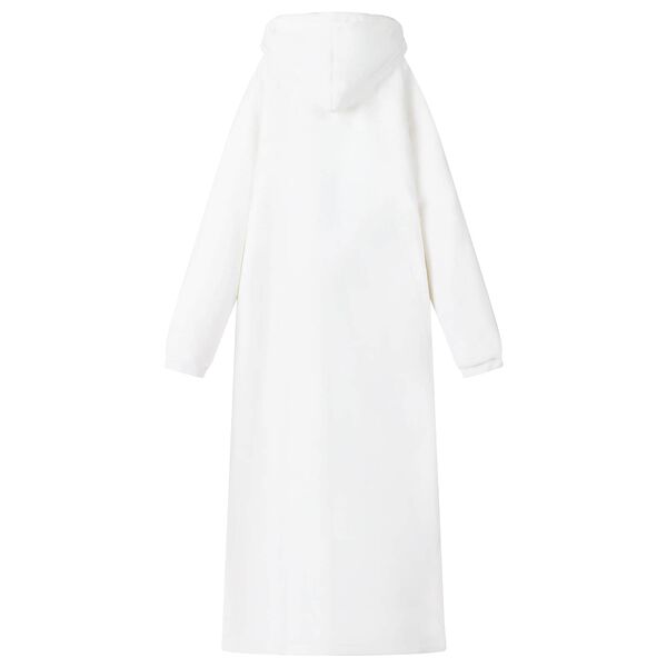 vidaXL Odeja s kapuco Bela l Flis in flanel