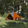 vidaXL Teepee šotor s streho Siva in oranžna 490 x 410 x 210 cm