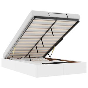 vidaXL Otomanski posteljni okvir brez vzmetnice bel 120x190 cm