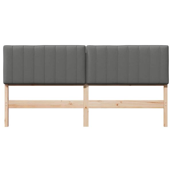 vidaXL Tapecirano vzglavje z vzglavjem Rjava in svetlo siva 180 cm