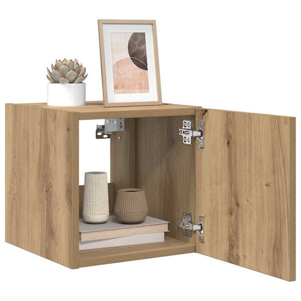 vidaXL TV stenska omara Oreh 30,5 x 35 x 30 cm Konstruiran les