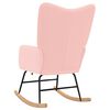 vidaXL Zibajoči stol Roza Sherpa tkanina