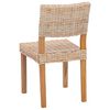 vidaXL Jedilni stol 2 pcs Naravna 46 x 55 x 84 cm Kubu rattan