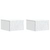 vidaXL Stenski nočni omarici 2 pcs Bela 49 x 34,5 x 20 cm