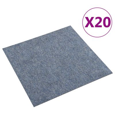 vidaXL Talna obloga preproga 20 kosov 5 m² modra