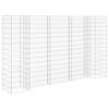 vidaXL Korito za rastline gabion H-oblike jeklo 260x40x150 cm