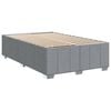 vidaXL Boxspring postelja z vzmetnico svetlo siva 120x190 cm blago