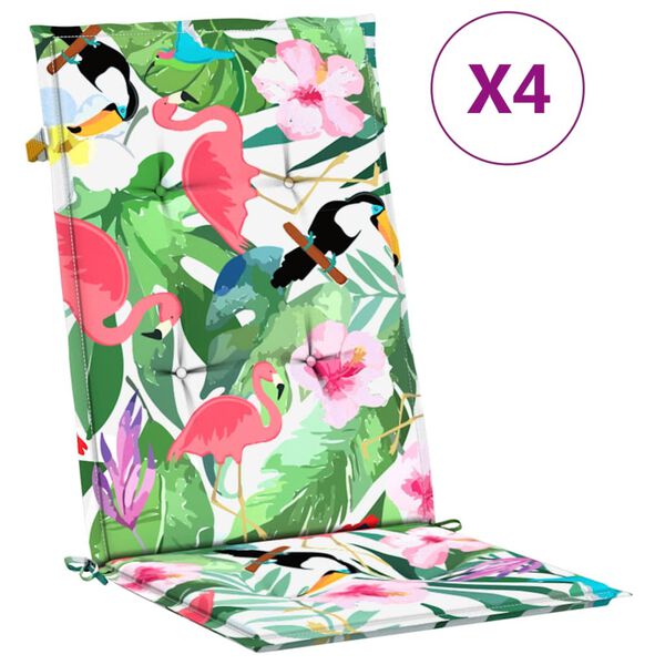 vidaXL Blazine za stole 4 kosi večbarvno blago