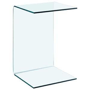 vidaXL Stranska mizica 40x40x60 cm kaljeno steklo