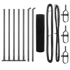 vidaXL Ograja s stebrom Siva 0,4 x 10 m Jeklo in PVC
