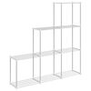 vidaXL Tubular Shelf s shranjevanjem Bela 129 x 27 x 132 cm Aluminij