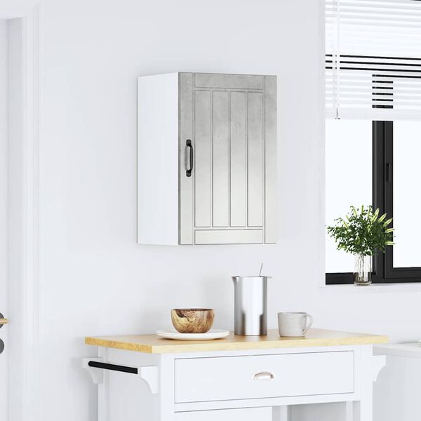 vidaXL Kuhinjska stenska omarica Lucca betonsko siv inženirski les