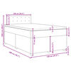 vidaXL Box spring postelja z vzmetnico črn 120x200 cm blago