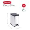 Curver Smetnjak s pedalom Deco 25 L srebrn