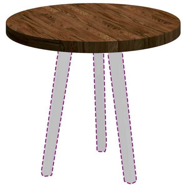 vidaXL Nepremična povr&scaron;ina Svetlo rjava &Oslash; 60 x 4 cm