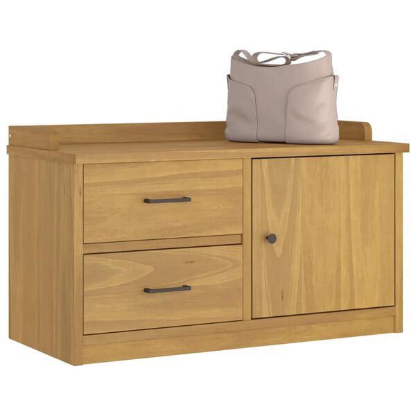 vidaXL klop v preddverju "SANDNES" 87x40x50 cm masivni les bor