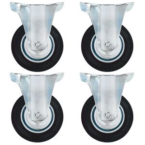 vidaXL Fiksna kolesa 4 kosi 100 mm