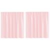 vidaXL Voile zavese z zankami 2 kosa svetlo roza 140x140 cm