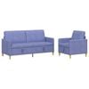 vidaXL Sofa set z shrambo 2 kos Jeans modra Poliester