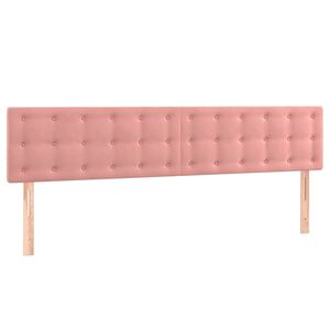 vidaXL Posteljno vzglavje roza 180x5x78/88 cm žamet