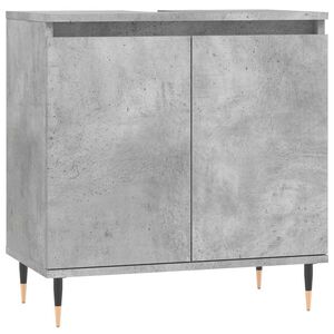 vidaXL Kopalni&scaron;ka omarica betonsko siva 58x33x60 cm inženirski les