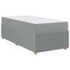 vidaXL Konstrukcija postelje z vzmetnico Svetlo siva 80 x 200 cm blago