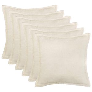 vidaXL Prevleka za blazino 6 pcs HOUTEN Krem 30 x 30 cm Boucl&eacute;