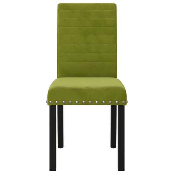 vidaXL Jedilni stoli 4 kosi svetlo zelen žamet