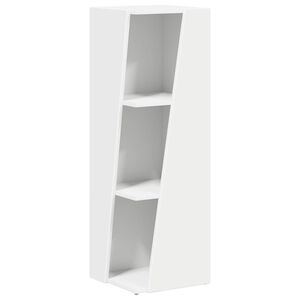 vidaXL Stranski polic 33 x 32 x 100,5 cm Inženirski les Bela