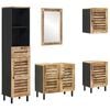 vidaXL Komplet omaric za kopalnico 5 kos Naravna 38 x 33 x 160 cm