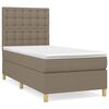 vidaXL Box spring postelja z vzmetnico taupe 80x200 cm blago