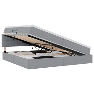 vidaXL Postelja z dodatnim prostorom za shranjevanje in LED osvetlitvijo